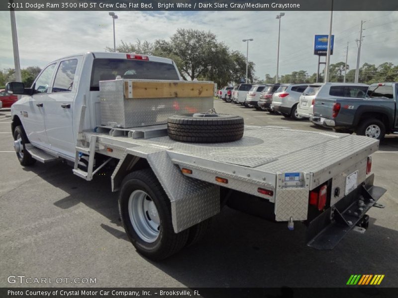 Bright White / Dark Slate Gray/Medium Graystone 2011 Dodge Ram 3500 HD ST Crew Cab Flat Bed