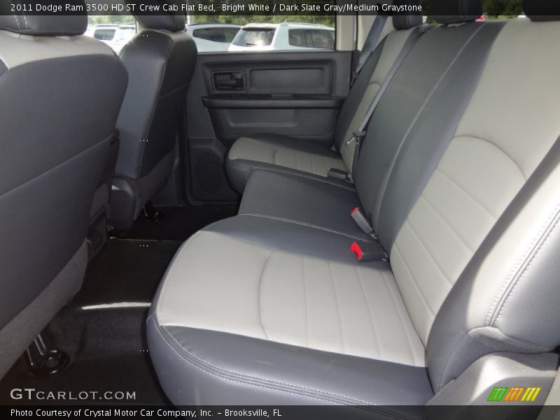 Bright White / Dark Slate Gray/Medium Graystone 2011 Dodge Ram 3500 HD ST Crew Cab Flat Bed