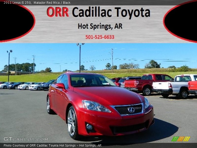 Matador Red Mica / Black 2011 Lexus IS 250