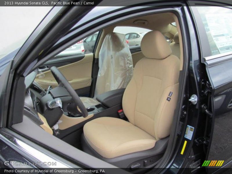 Pacific Blue Pearl / Camel 2013 Hyundai Sonata GLS