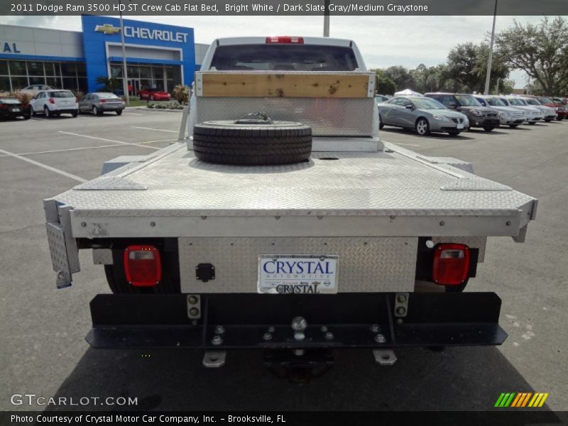 Bright White / Dark Slate Gray/Medium Graystone 2011 Dodge Ram 3500 HD ST Crew Cab Flat Bed