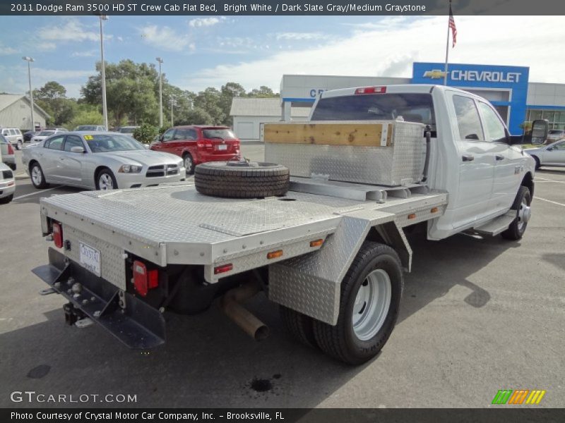 Bright White / Dark Slate Gray/Medium Graystone 2011 Dodge Ram 3500 HD ST Crew Cab Flat Bed