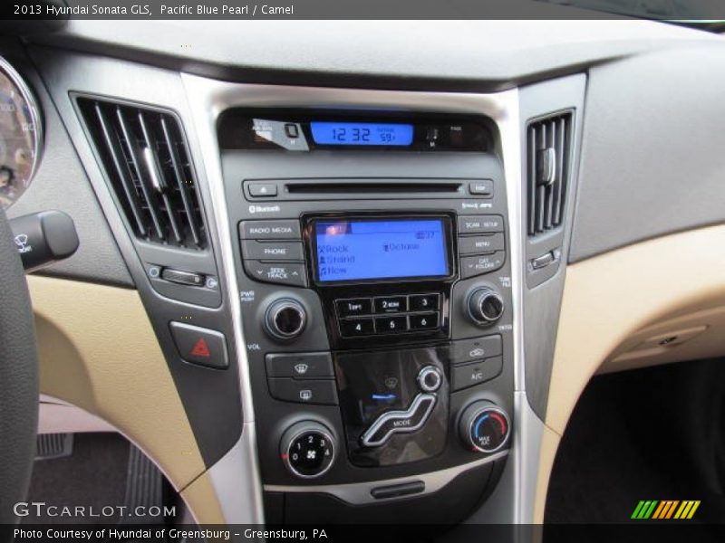 Pacific Blue Pearl / Camel 2013 Hyundai Sonata GLS
