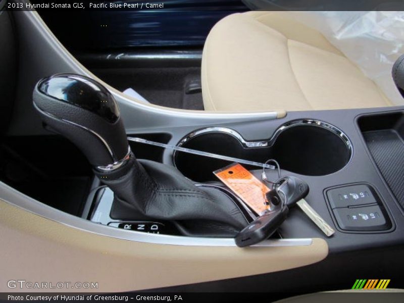 Pacific Blue Pearl / Camel 2013 Hyundai Sonata GLS