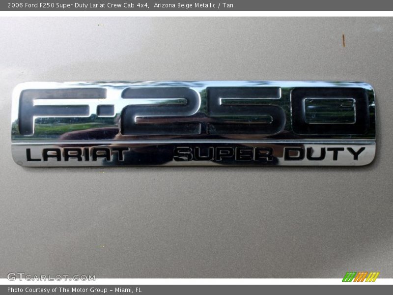 Arizona Beige Metallic / Tan 2006 Ford F250 Super Duty Lariat Crew Cab 4x4