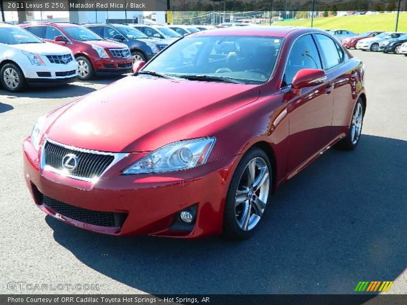Matador Red Mica / Black 2011 Lexus IS 250