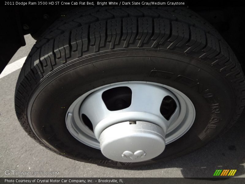 Bright White / Dark Slate Gray/Medium Graystone 2011 Dodge Ram 3500 HD ST Crew Cab Flat Bed