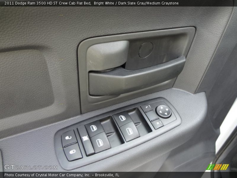 Bright White / Dark Slate Gray/Medium Graystone 2011 Dodge Ram 3500 HD ST Crew Cab Flat Bed