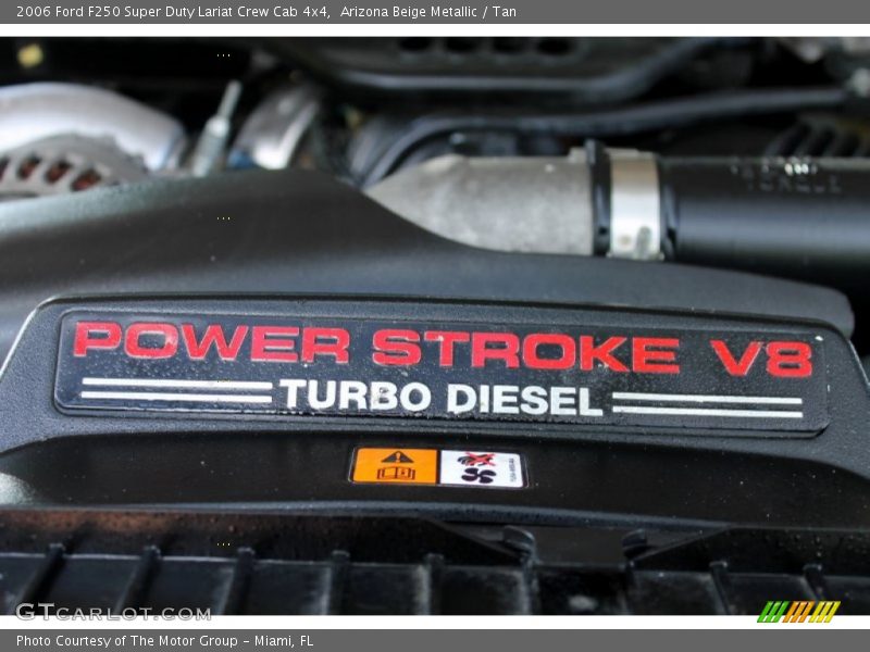 Arizona Beige Metallic / Tan 2006 Ford F250 Super Duty Lariat Crew Cab 4x4