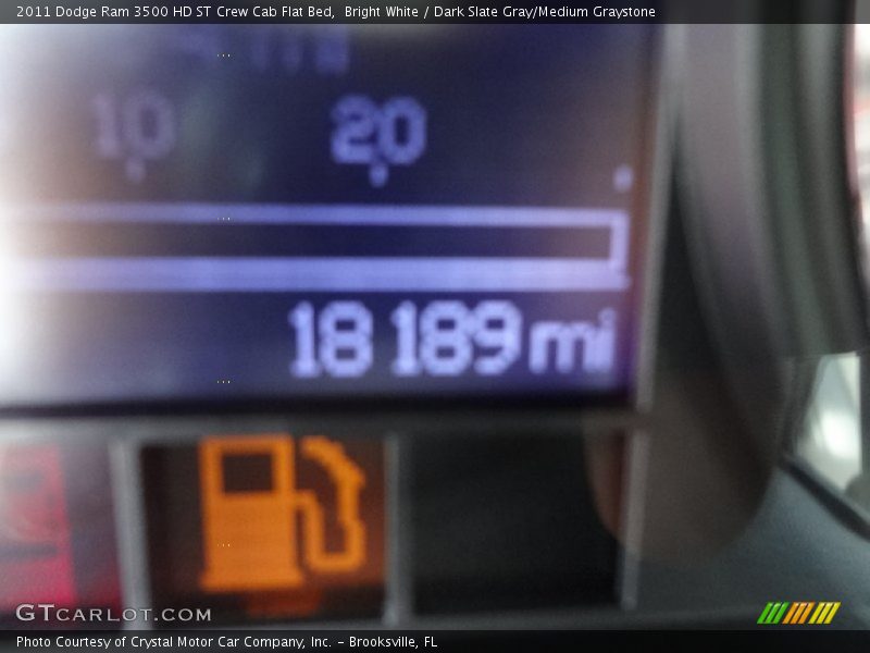 Bright White / Dark Slate Gray/Medium Graystone 2011 Dodge Ram 3500 HD ST Crew Cab Flat Bed