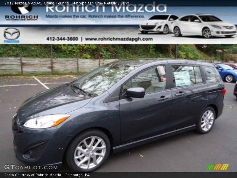 Metropolitan Gray Metallic / Sand 2012 Mazda MAZDA5 Grand Touring