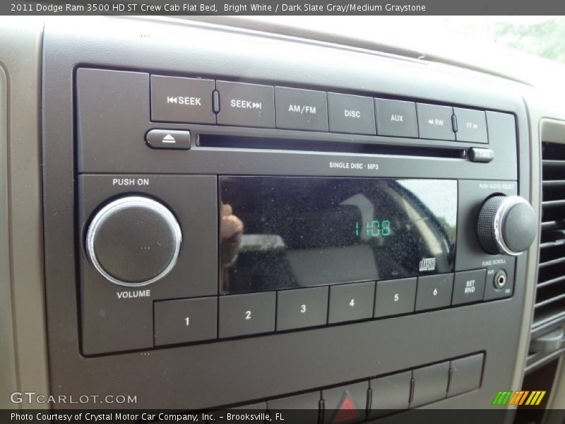 Bright White / Dark Slate Gray/Medium Graystone 2011 Dodge Ram 3500 HD ST Crew Cab Flat Bed