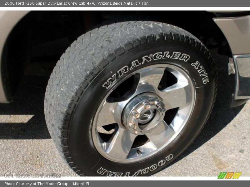 Arizona Beige Metallic / Tan 2006 Ford F250 Super Duty Lariat Crew Cab 4x4
