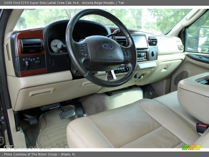 Arizona Beige Metallic / Tan 2006 Ford F250 Super Duty Lariat Crew Cab 4x4