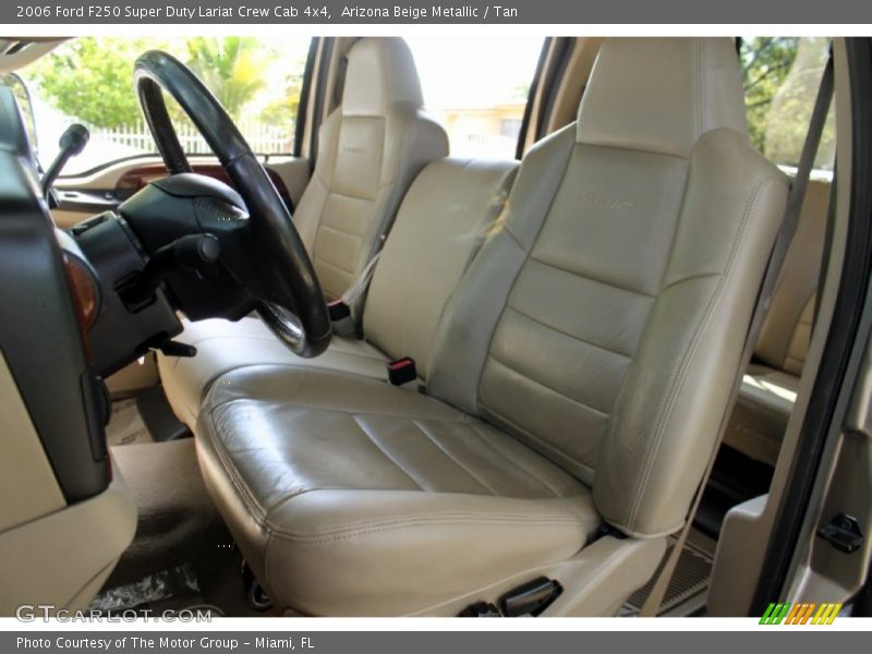 Arizona Beige Metallic / Tan 2006 Ford F250 Super Duty Lariat Crew Cab 4x4