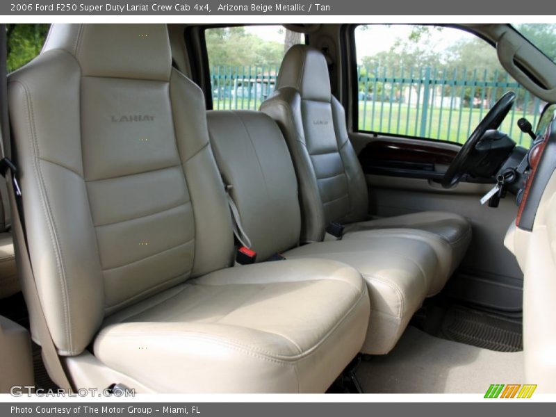 Arizona Beige Metallic / Tan 2006 Ford F250 Super Duty Lariat Crew Cab 4x4