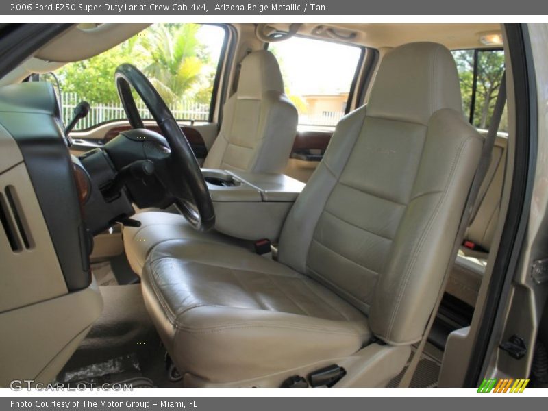 Arizona Beige Metallic / Tan 2006 Ford F250 Super Duty Lariat Crew Cab 4x4