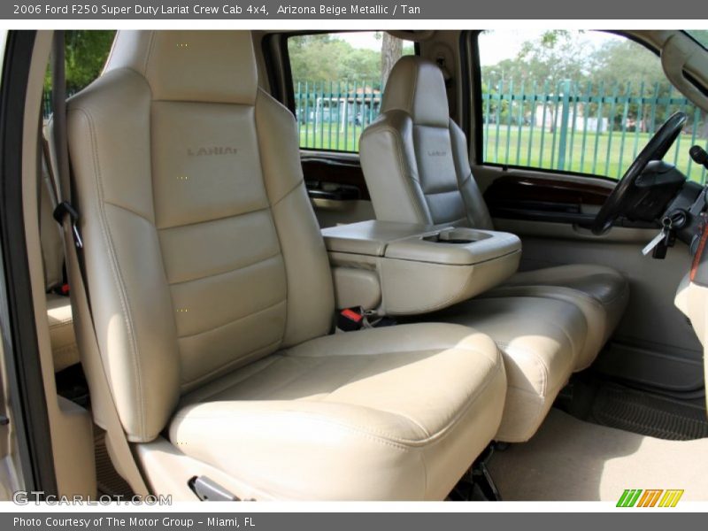 Arizona Beige Metallic / Tan 2006 Ford F250 Super Duty Lariat Crew Cab 4x4
