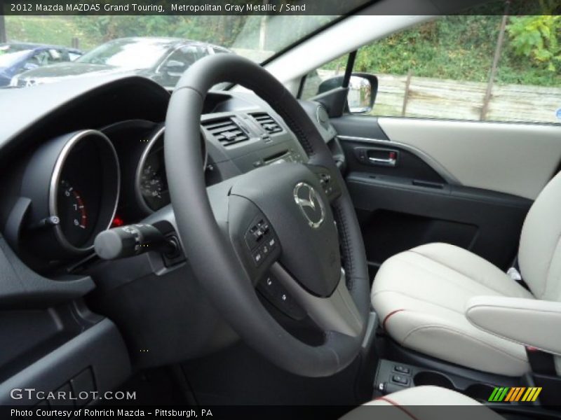 Metropolitan Gray Metallic / Sand 2012 Mazda MAZDA5 Grand Touring