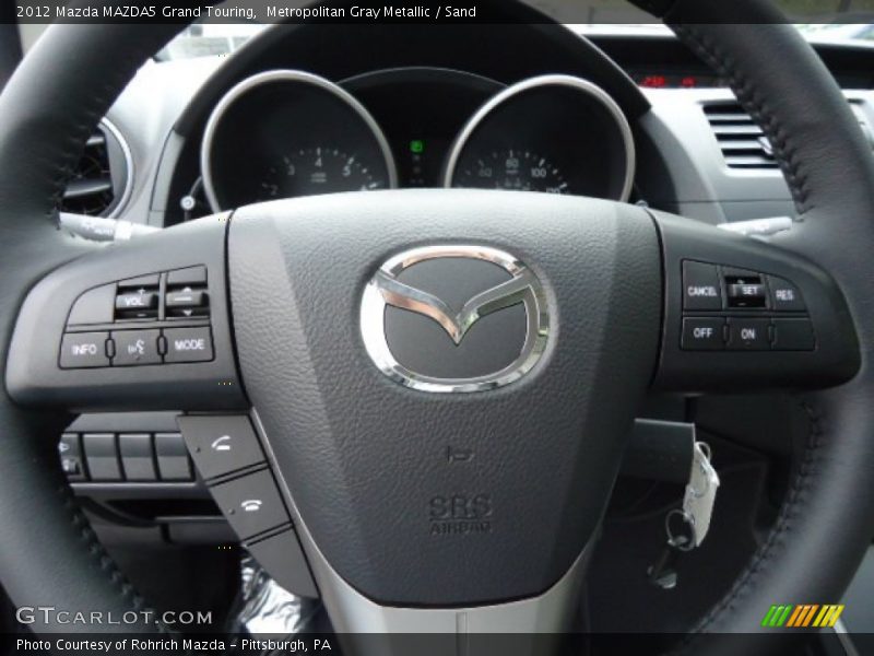 Metropolitan Gray Metallic / Sand 2012 Mazda MAZDA5 Grand Touring