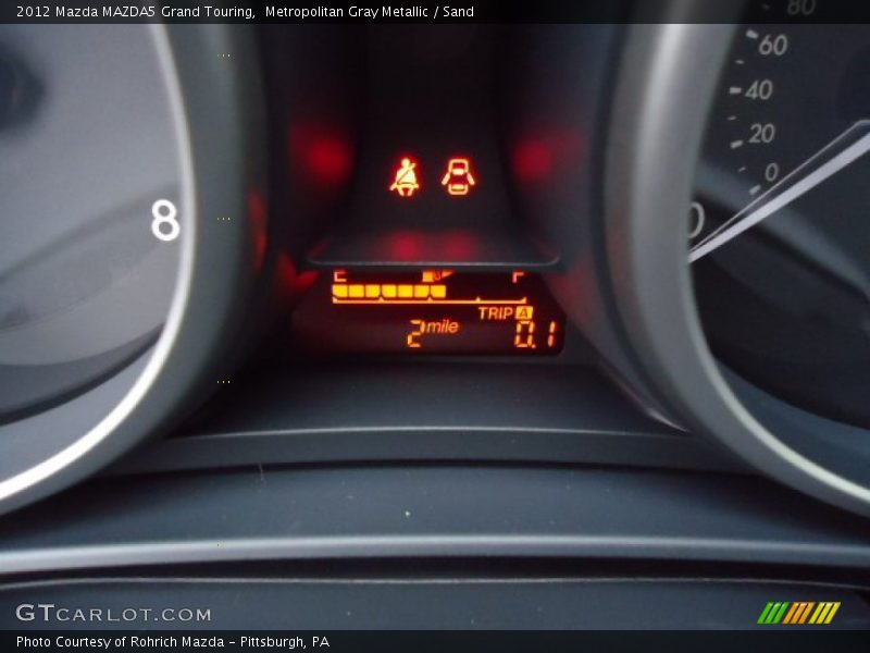 Metropolitan Gray Metallic / Sand 2012 Mazda MAZDA5 Grand Touring