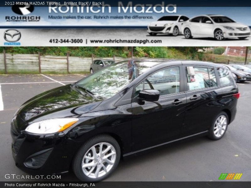 Brilliant Black / Black 2012 Mazda MAZDA5 Touring