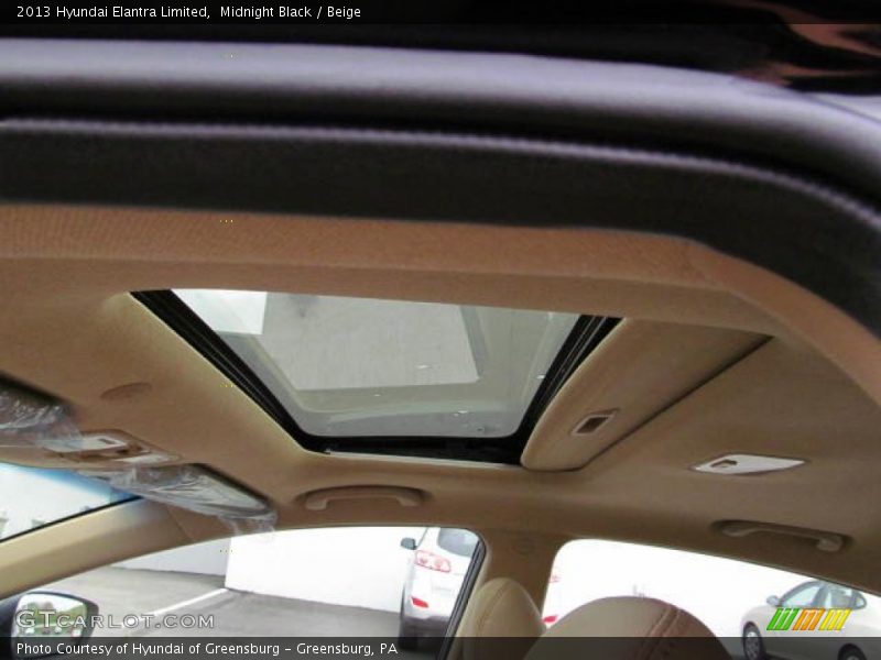 Midnight Black / Beige 2013 Hyundai Elantra Limited