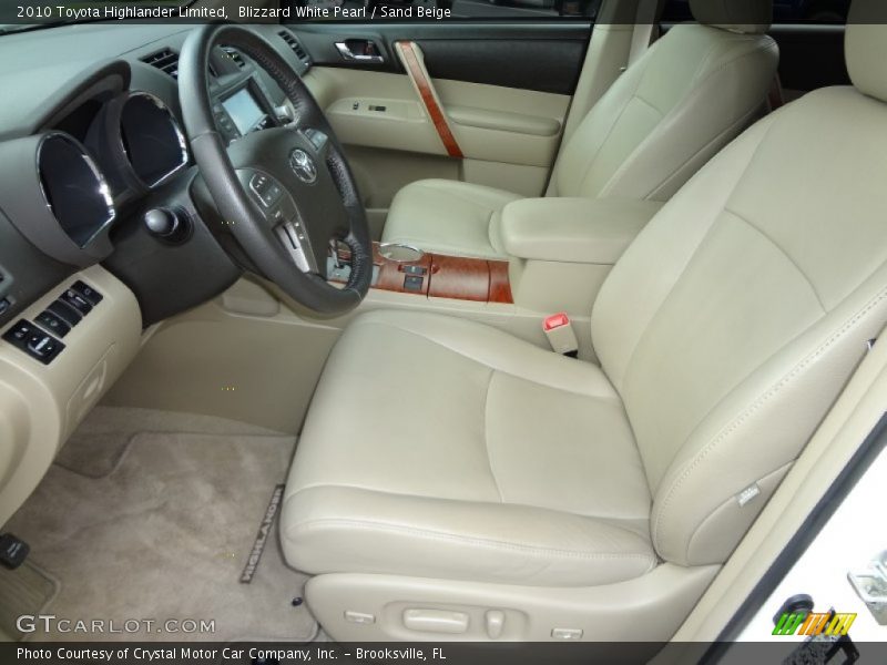 Blizzard White Pearl / Sand Beige 2010 Toyota Highlander Limited