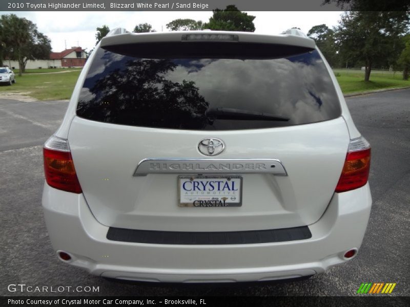 Blizzard White Pearl / Sand Beige 2010 Toyota Highlander Limited
