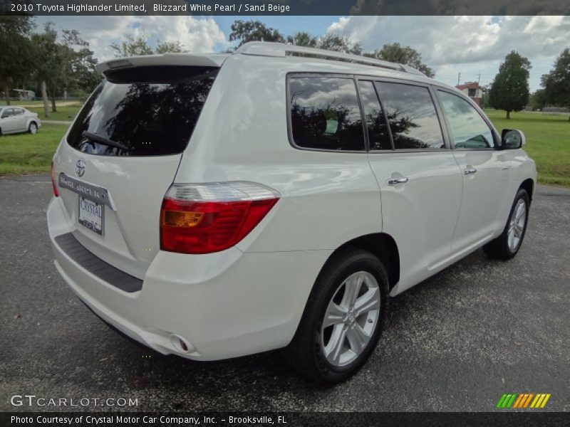 Blizzard White Pearl / Sand Beige 2010 Toyota Highlander Limited