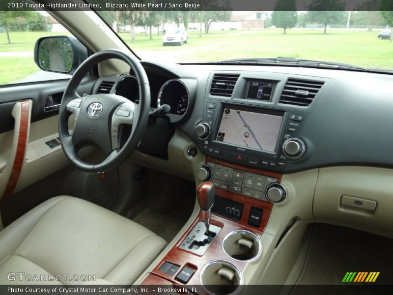 Blizzard White Pearl / Sand Beige 2010 Toyota Highlander Limited