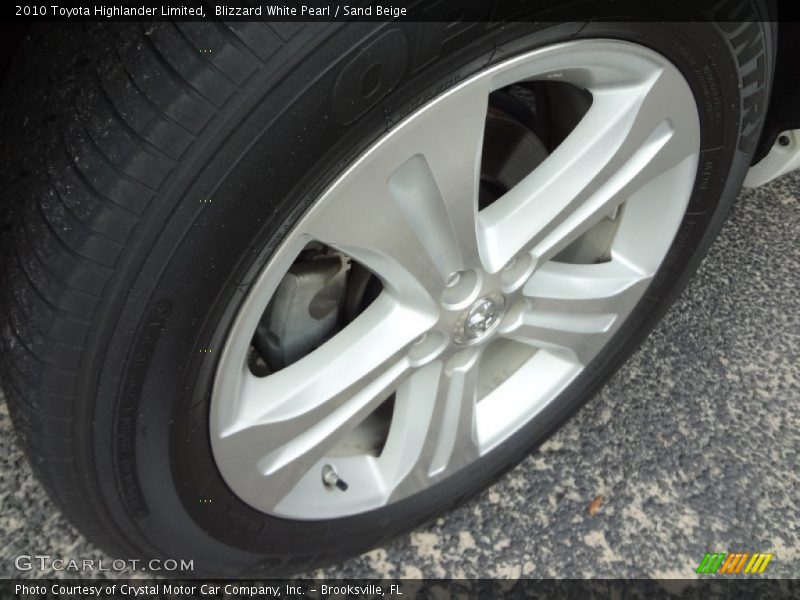 Blizzard White Pearl / Sand Beige 2010 Toyota Highlander Limited