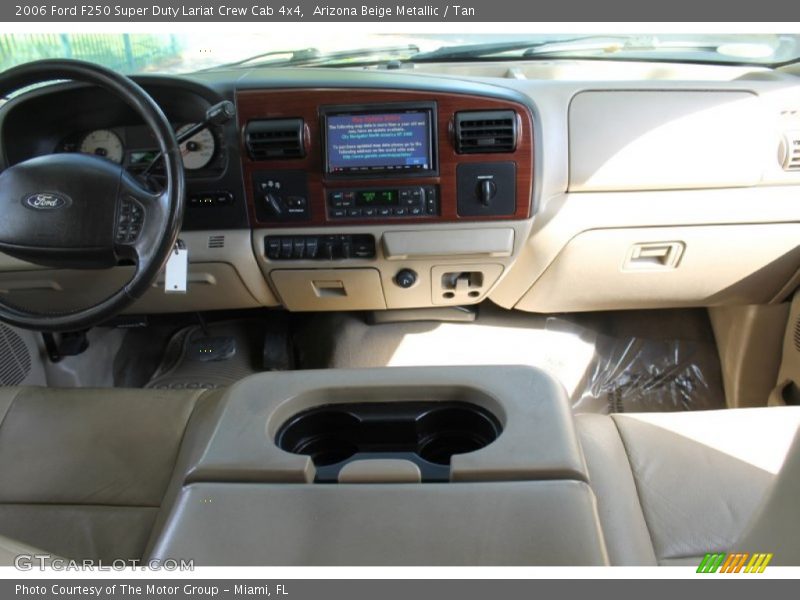 Arizona Beige Metallic / Tan 2006 Ford F250 Super Duty Lariat Crew Cab 4x4