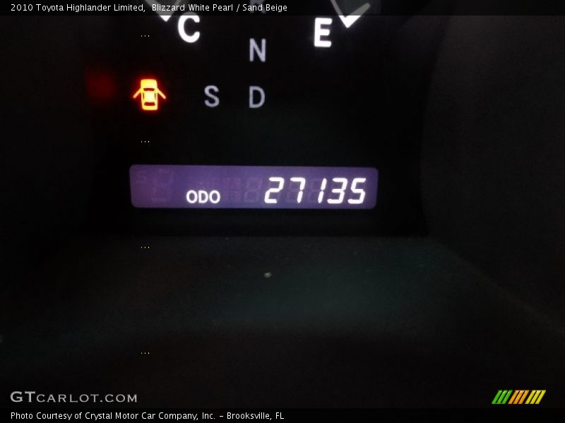 Blizzard White Pearl / Sand Beige 2010 Toyota Highlander Limited