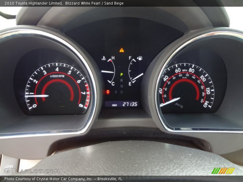 Blizzard White Pearl / Sand Beige 2010 Toyota Highlander Limited