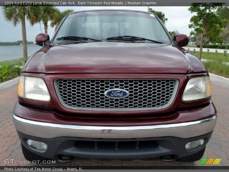 Dark Toreador Red Metallic / Medium Graphite 1999 Ford F150 Lariat Extended Cab 4x4