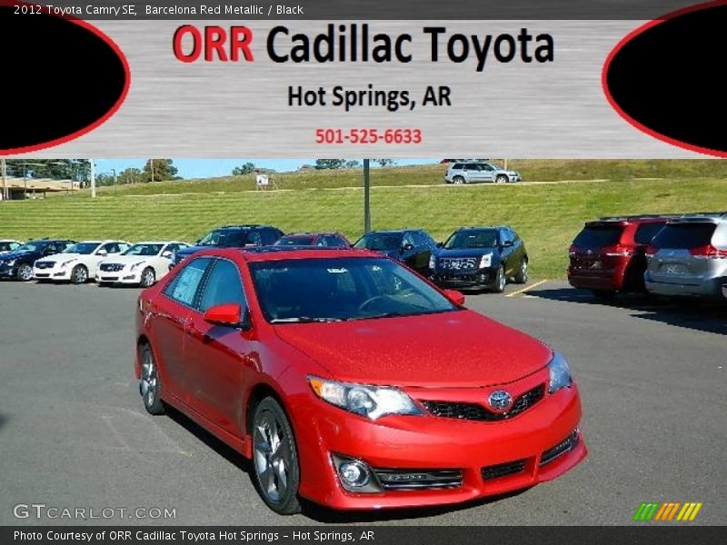 Barcelona Red Metallic / Black 2012 Toyota Camry SE