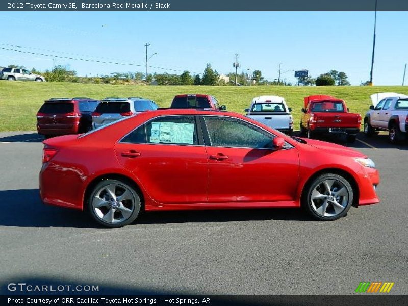 Barcelona Red Metallic / Black 2012 Toyota Camry SE