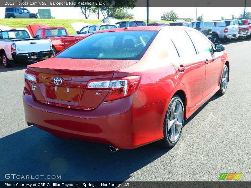 Barcelona Red Metallic / Black 2012 Toyota Camry SE