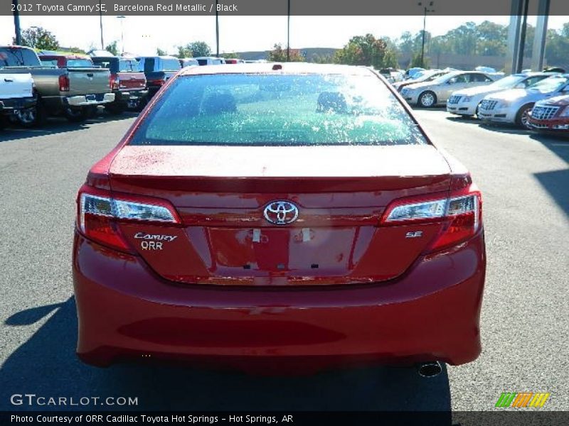Barcelona Red Metallic / Black 2012 Toyota Camry SE