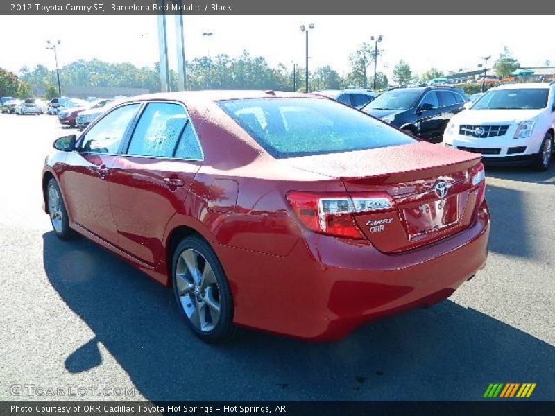 Barcelona Red Metallic / Black 2012 Toyota Camry SE