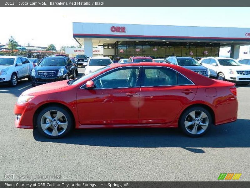 Barcelona Red Metallic / Black 2012 Toyota Camry SE