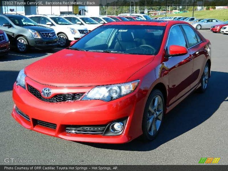 Barcelona Red Metallic / Black 2012 Toyota Camry SE