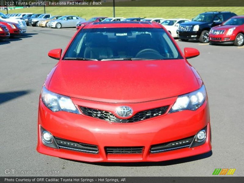 Barcelona Red Metallic / Black 2012 Toyota Camry SE