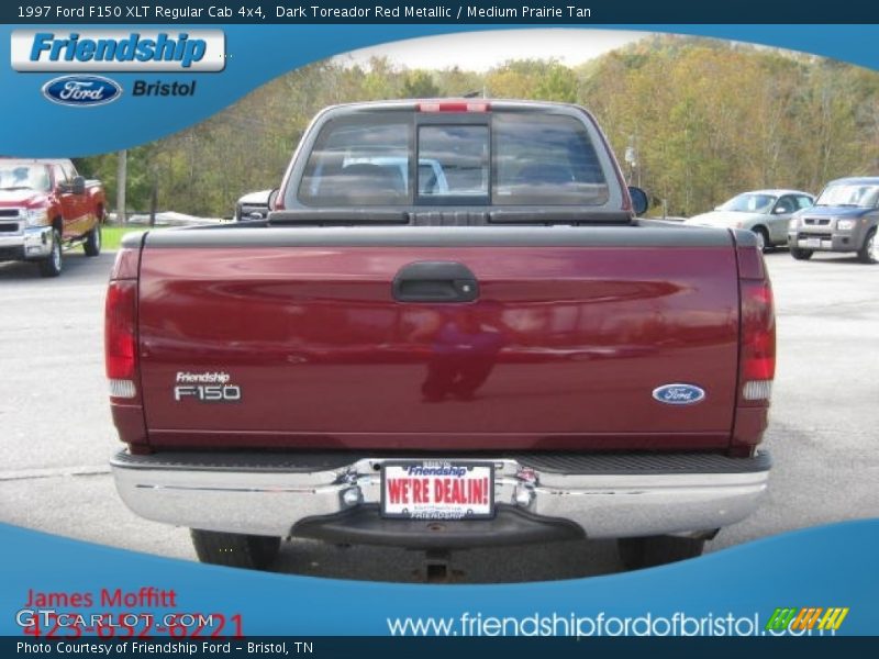 Dark Toreador Red Metallic / Medium Prairie Tan 1997 Ford F150 XLT Regular Cab 4x4