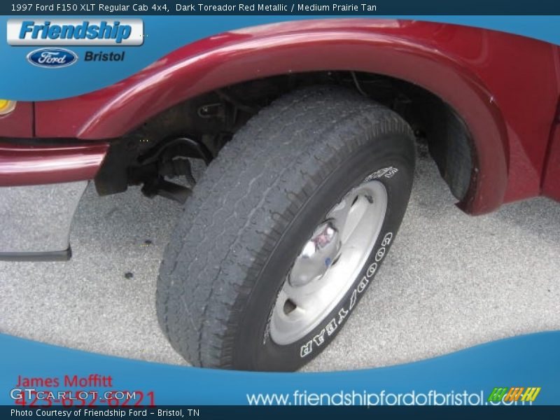 Dark Toreador Red Metallic / Medium Prairie Tan 1997 Ford F150 XLT Regular Cab 4x4