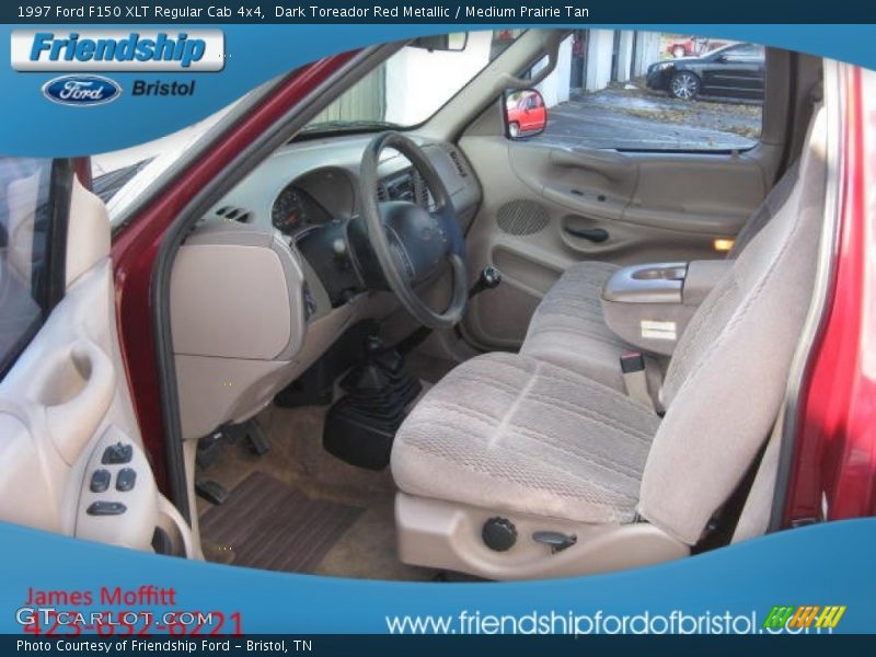 Dark Toreador Red Metallic / Medium Prairie Tan 1997 Ford F150 XLT Regular Cab 4x4