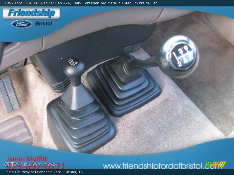 Dark Toreador Red Metallic / Medium Prairie Tan 1997 Ford F150 XLT Regular Cab 4x4