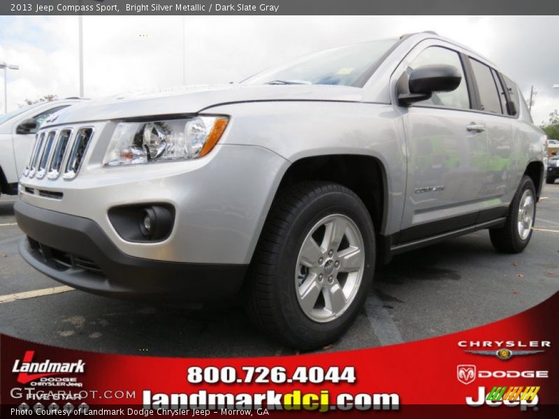 Bright Silver Metallic / Dark Slate Gray 2013 Jeep Compass Sport