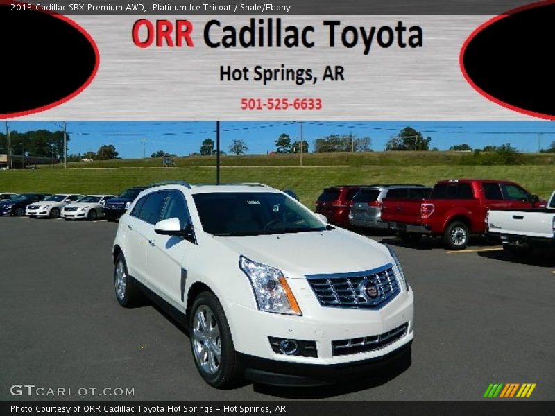 Platinum Ice Tricoat / Shale/Ebony 2013 Cadillac SRX Premium AWD